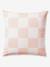 Parure housse de couette + taie oreiller enfant DAMIER GOOD VIBES, avec coton recyclé carreaux rose - vertbaudet enfant 
