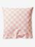 Parure housse de couette + taie oreiller enfant DAMIER GOOD VIBES, avec coton recyclé carreaux rose - vertbaudet enfant 