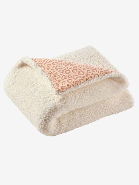 Tapis de sol / Fond de parc patchwork coton et sherpa LOVELY LÉO rose imprimé - vertbaudet enfant 