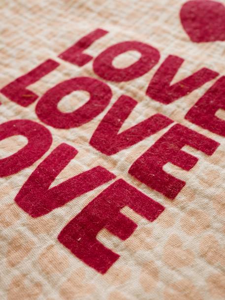 Tapis de sol / Fond de parc patchwork coton et sherpa LOVELY LÉO rose imprimé - vertbaudet enfant 