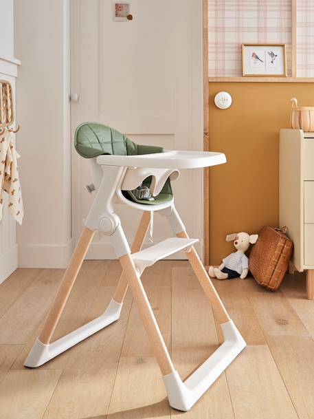 Chaise haute évolutive pliable CHILLSEAT vert sauge - vertbaudet enfant 