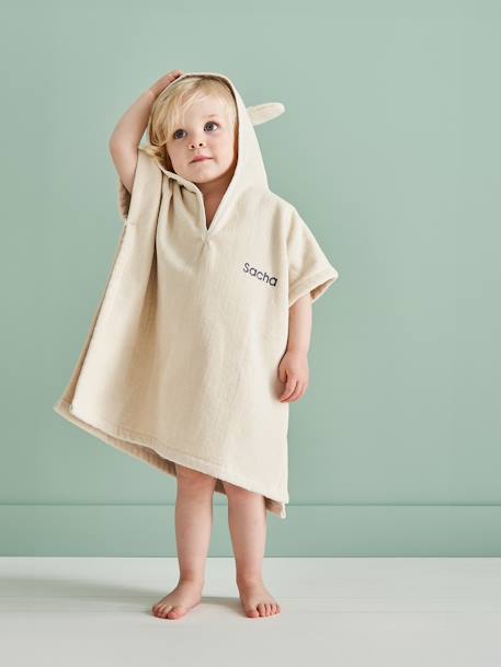 Bébé-Poncho de bain bébé avec coton recyclé personnalisable Animal