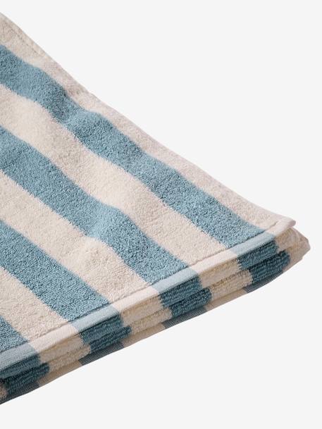 Serviette de bain rayée TRANSAT personnalisable, avec coton recyclé rayé bleu+rayé rose - vertbaudet enfant 