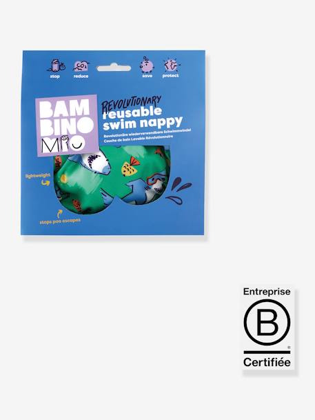 Wasbare badluier 1-2 jaar (9-12 kg) BAMBINO MIO blauw+nachtblauw+sinaasappel - vertbaudet enfant 