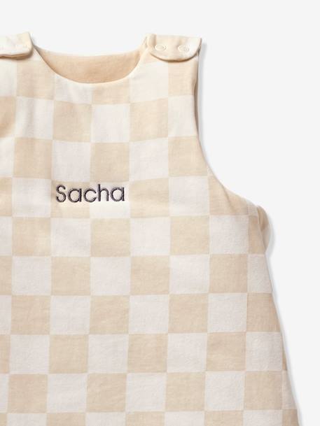 Gigoteuse sans manches ACHILLE personnalisable carreaux beige - vertbaudet enfant 