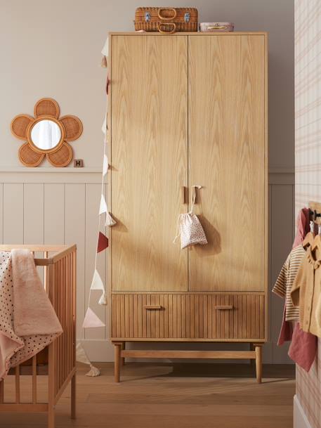 Grande armoire 2 portes + tiroir ligne COPENHAGUE bois - vertbaudet enfant 
