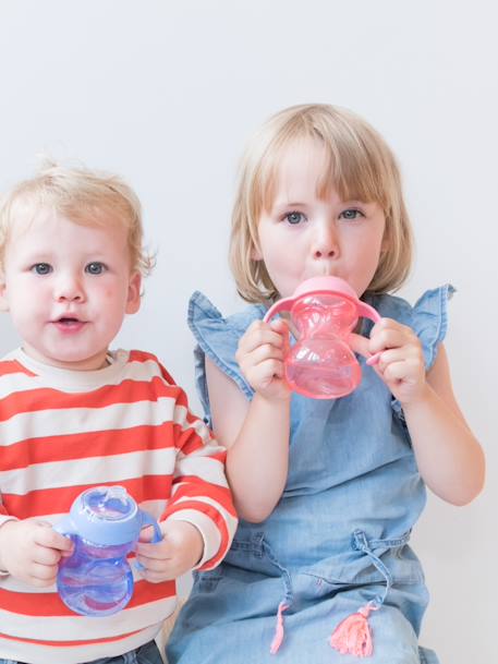 Mini Gobelet Easy grip avec anses 150 ml - pêche+vert - vertbaudet enfant 