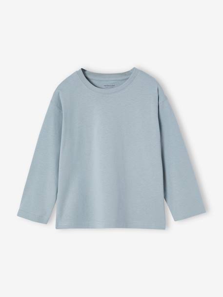 Lot 3 tee-shirts garçon unis olive+terracotta+vert d'eau - vertbaudet enfant 