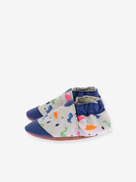 Zachte leren slofjes voor baby's BLUDINO 974800 ROBEEZ© blauw - vertbaudet enfant 