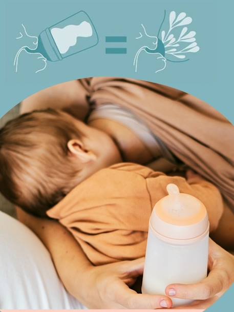 Biberon anti-colique Zer0.Zer0 débit lent (S) 180 ml transparent - vertbaudet enfant 