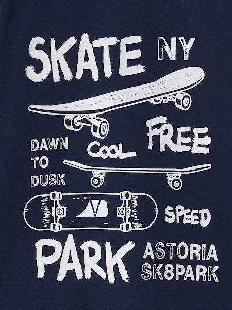 Tee-shirt imprimé garçon manches longues blanc chiné+bleu moyen+bleu nuit+écru+moutarde+vert sapin - vertbaudet enfant 