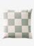 Parure housse de couette enfant et taie d'oreiller DAMIER FREESTYLE, avec coton recyclé carreaux vert - vertbaudet enfant 