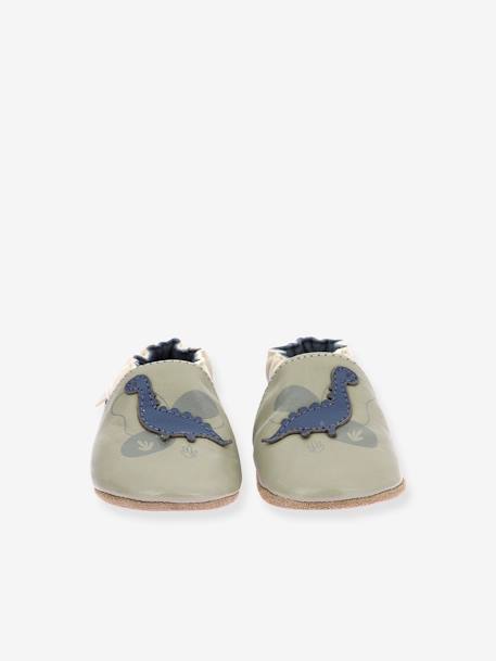 Chaussons cuir souple bébé Dino Time 974960 - © bleu - vertbaudet enfant 