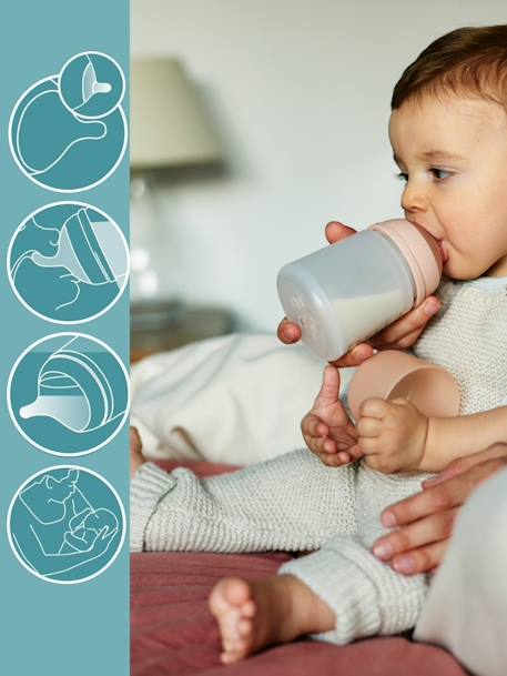 Biberon anti-colique Zer0.Zer0 débit lent (S) 180 ml transparent - vertbaudet enfant 