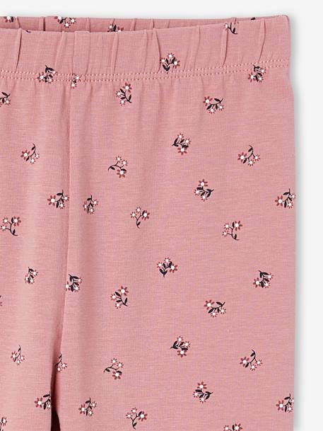 Set van 2 Basics meisjesleggings antraciet+beige+bruin, bedrukt+nachtblauw - vertbaudet enfant 