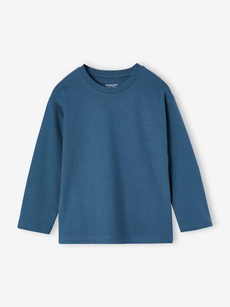 Lot 3 tee-shirts garçon unis olive+terracotta+vert d'eau - vertbaudet enfant 