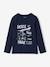 Basics T-shirt met lange mouwen voor jongens met een speels of grafisch motief dennen+ecru+gemêleerd wit+middenblauw+mosterdgeel+nachtblauw - vertbaudet enfant 