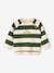 Sweat bébé en molleton caramel+rayé bleu+vert sapin - vertbaudet enfant 