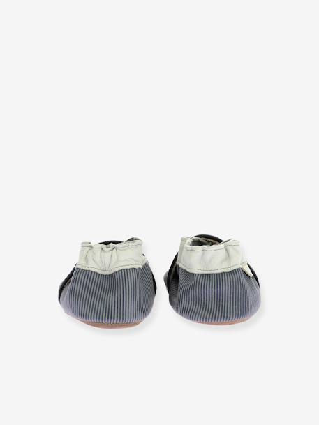 Chaussons cuir souple bébé Badge Fire 974780 - © marine - vertbaudet enfant 