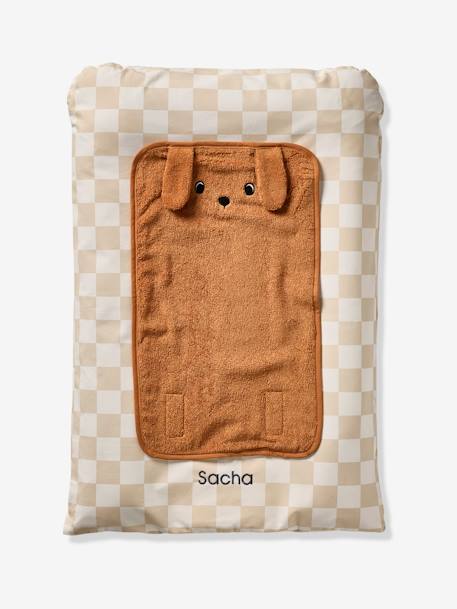 Matelas à langer ACHILLE personnalisable carreaux beige - vertbaudet enfant 