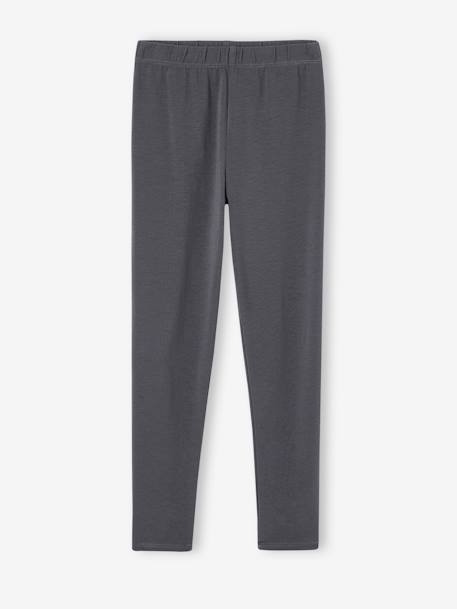 Lot de 2 leggings fille Basics anthracite+beige+bleu nuit+marron imprimé - vertbaudet enfant 