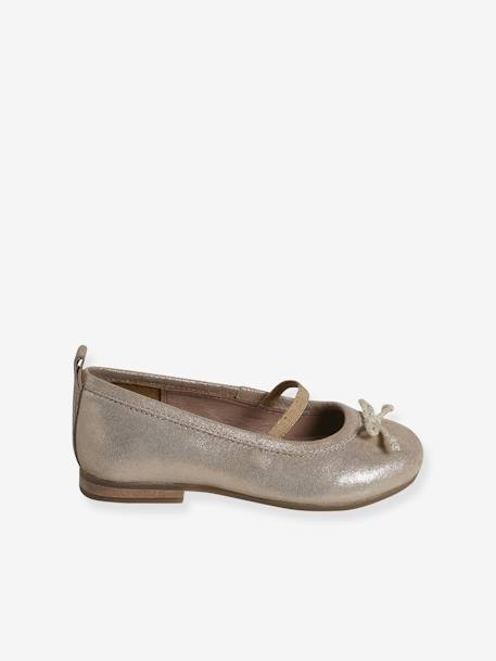Ballerines cuir fille or - vertbaudet enfant 