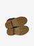 Boots crantées lacées et zippées cuir noir - vertbaudet enfant 
