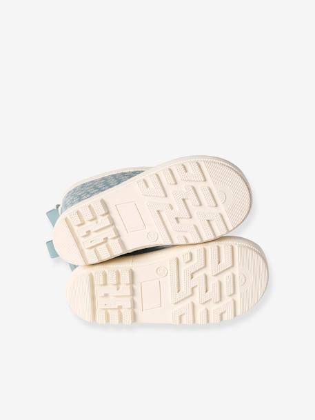 Bottes pluie fille caoutchouc bleu imprimé+rose imprimé - vertbaudet enfant 