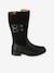 Bottes cavalières zippées cuir fille noir - vertbaudet enfant 