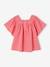 Blouse met vierkante halslijn en Engels borduursel baby's framboos - vertbaudet enfant 