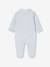 Lot de 2 pyjamas mixtes velours ouverture naissance bleu pâle+cappuccino+rose - vertbaudet enfant 