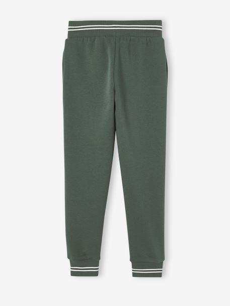 Sport joggingbroek van molton jongens korstmos+marineblauw - vertbaudet enfant 