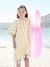 Poncho de bain enfant à rayures personnalisable bleu+rayé jaune+rose+vert - vertbaudet enfant 