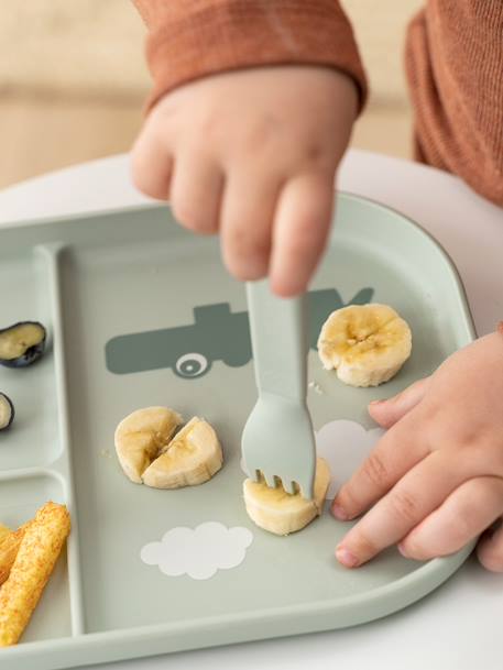 Set de 3 couverts Happy dots blush+vert - vertbaudet enfant 