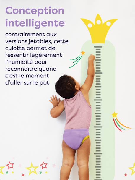 Lot de 3 culottes d'apprentissage lavable Révolutionnaire 3-4 ans lilas - vertbaudet enfant 