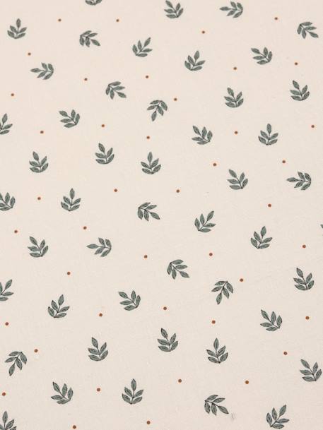 Drap-housse enfant RETRO FLOWERS, avec coton recyclé blanc imprimé - vertbaudet enfant 