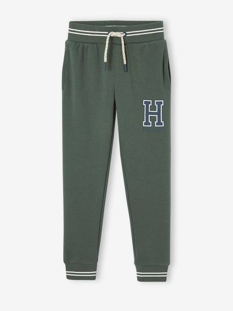 Pantalon garçon jogging sport en molleton lichen+marine - vertbaudet enfant 