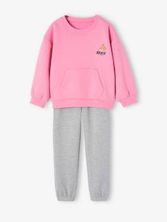 Meisje-Sport collectie- Set sport sweater + jogging van fleece voor meisjes