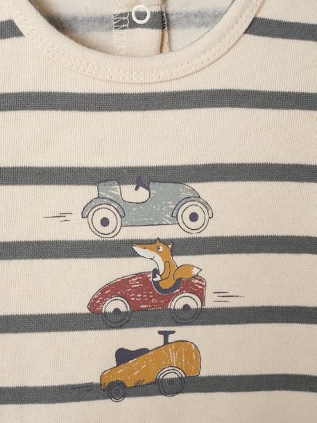 Dors-bien rayé motif voitures bébé garçon écru - vertbaudet enfant 