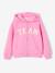 Sweat zippé à capuche motif 'Team' sport fille marine+rose bonbon - vertbaudet enfant 