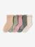Lot de 5 paires de mi-chaussettes dentelle bébé argile+blush+écru - vertbaudet enfant 