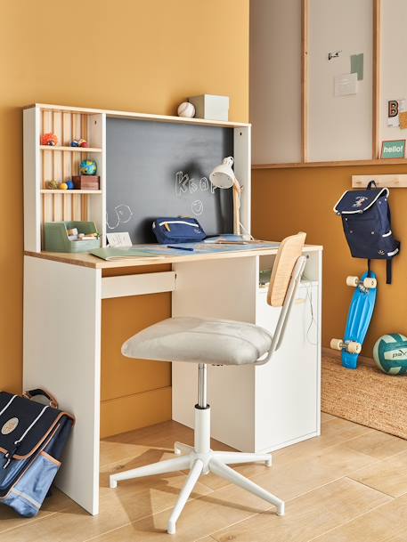 Bureau primaire fond réversible blanc ou ardoise aimantée blanc - vertbaudet enfant 