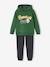Sportset sweater met capuchon en joggingbroek jongens groen - vertbaudet enfant 