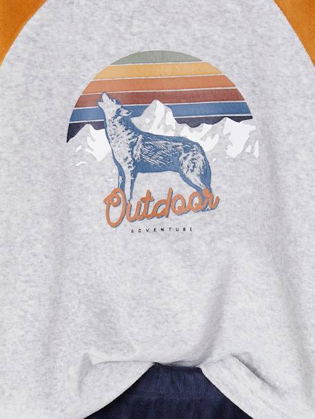 Lot de 2 pyjamas garçon velours loup caramel - vertbaudet enfant 