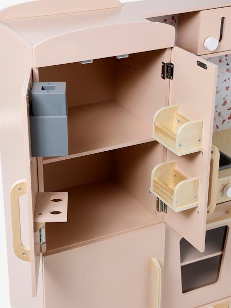 Grande cuisine en bois FSC® équipée rose - vertbaudet enfant 