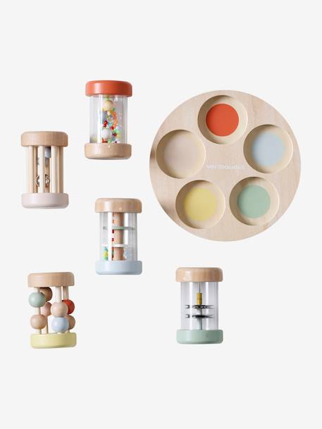Set van 5 muzikale rammelaars van FSC 100%-hout hout - vertbaudet enfant 