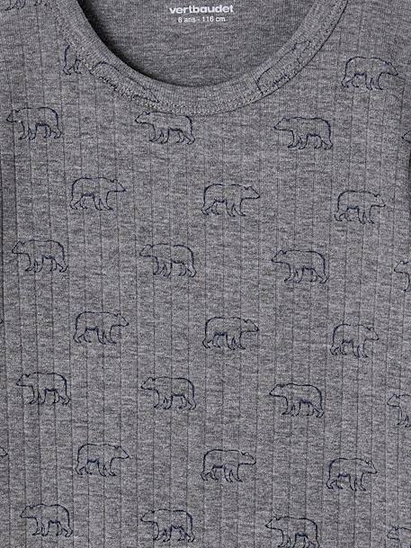 Lot de 3 tee-shirt à côtes manches longues garçon vert émeraude - vertbaudet enfant 