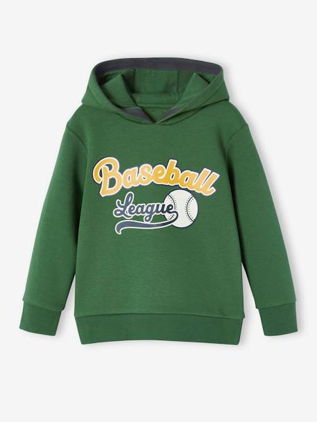 Sportset sweater met capuchon en joggingbroek jongens groen - vertbaudet enfant 