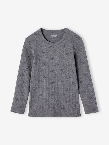 Lot de 3 tee-shirt à côtes manches longues garçon vert émeraude - vertbaudet enfant 