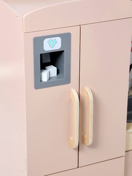 Grande cuisine en bois FSC® équipée rose - vertbaudet enfant 